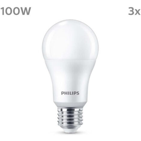 Ampoule LED - PHILIPS - 100 W - A67 E27 - Blanc froid - Non dimmable x 3