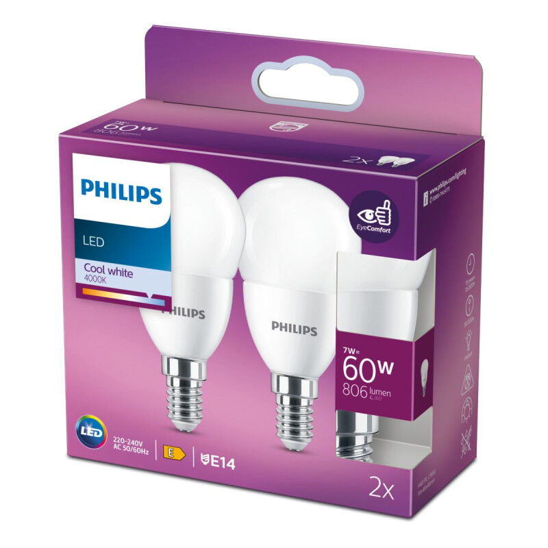 Philips - Ampoule led /Signify P48 E14 7W 806Lm 4000ºK Mat 15000H [PH-8719514310230]