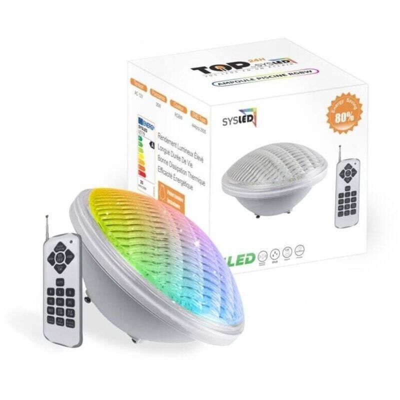 Ampoule LED Piscine PAR56 Couleur - Lampe RGB 35W avec 441 LEDs - Éclairage Système