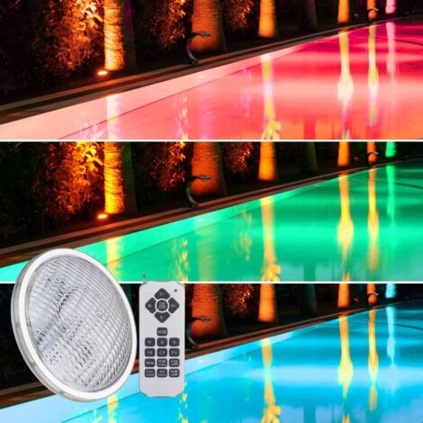 Ampoule LED piscine PAR56 RGB avec télécommande 12V AC 24W -