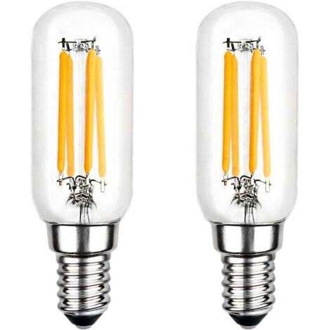 Ampoule Led Pour Hotte De Cuisine t25 e14 4w Blanc Froid 6000k 400lm Équivalent Lampe De Hotte 40w e14 Ampoule Filament Tubulaire Led Pour Hotte Aspirante Non-Dimmable Lot De 2