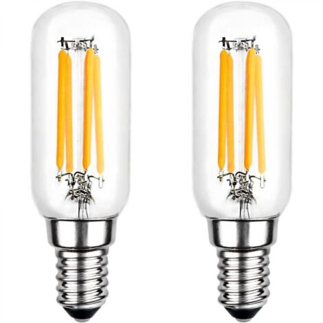 Ampoule Led Pour Hotte De Cuisine t25 e14 4w Blanc Froid 6000k 400lm Équivalent Lampe De Hotte 40w e14 Ampoule Filament Tubulaire Led Pour Hotte Aspirante Non-Dimmable Lot De 2
