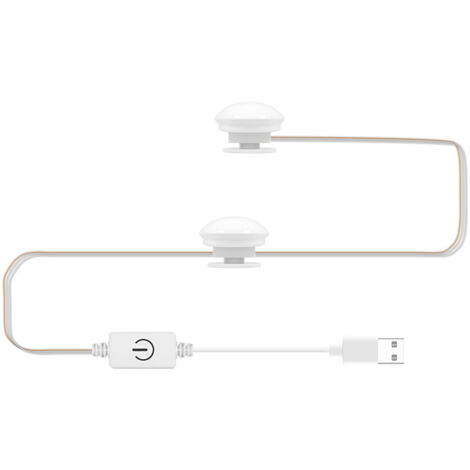 Ampoule LED pour miroir de courtoisie, éclairage frontal USB, éclairage de maquillage tricolore à intensité variable, éclairage de rechange