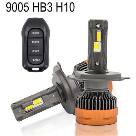 Ampoule LED pour phare de voiture avec télécommande, trois couleurs. - AquaForge