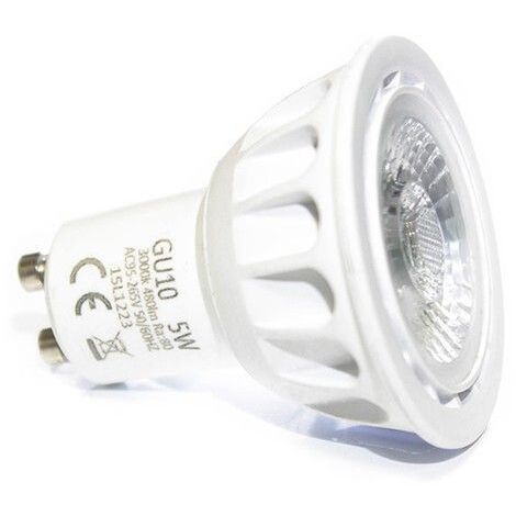 Ampoule LED Professionnelle GU10 5 Watts COB EPISTAR dernière génération  Dimmable: Non - Couleur LED: Blanc neutre (4000-4500K)