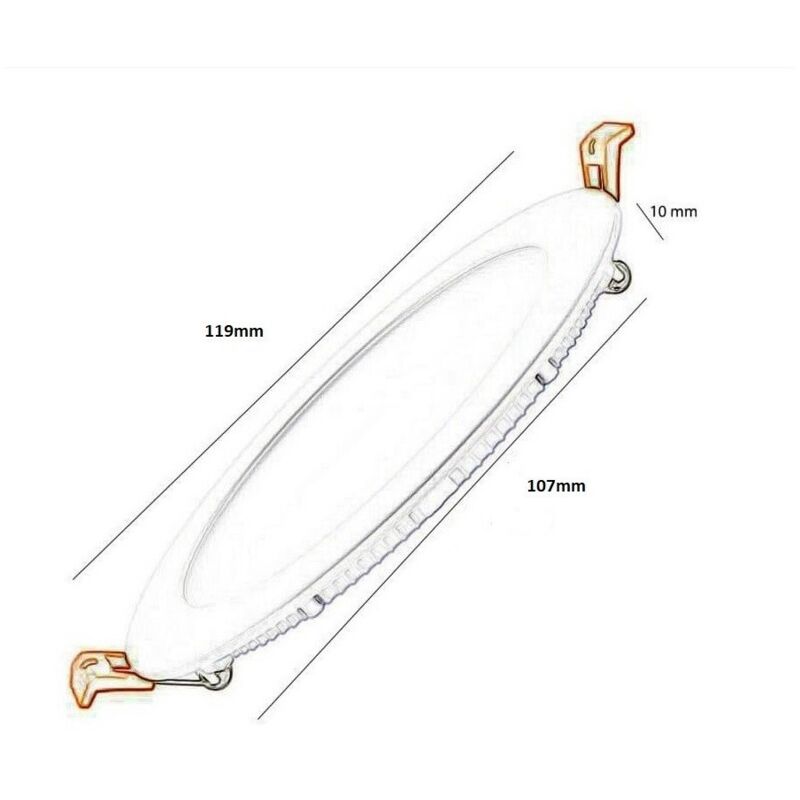 Downlight LED Rond 8W contour blanc éclairage blanc froid Downlight LED Rond 8W contour blanc éclairage blanc froid