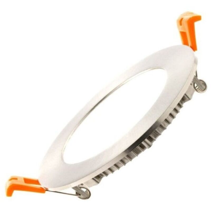 Downlight LED Rond 8W contour inox éclairage blanc froid