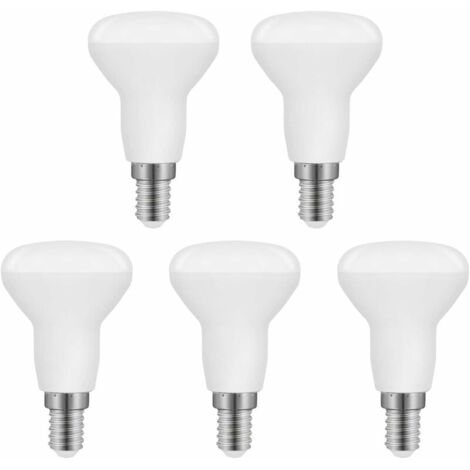 Ampoule LED R50 E14 5W, R50 LED E14 Réflecteur Équivalent Ampoule Incandescente E14 40W, Blanc Froid 6500K 550LM, Non Dimmable, Lot de 5 [Classe énergétique F]