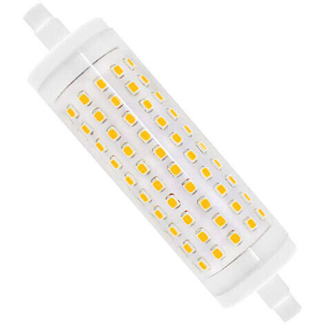 Ampoule LED R7S 118 mm 15 W Blanc chaud 3000 K à intensité variable Équivalent à J118 R7S 150 W-200 W Lampe stylo halogène AC 220 V R7S LED céramique pour studio/salon [Classe énergétique A]