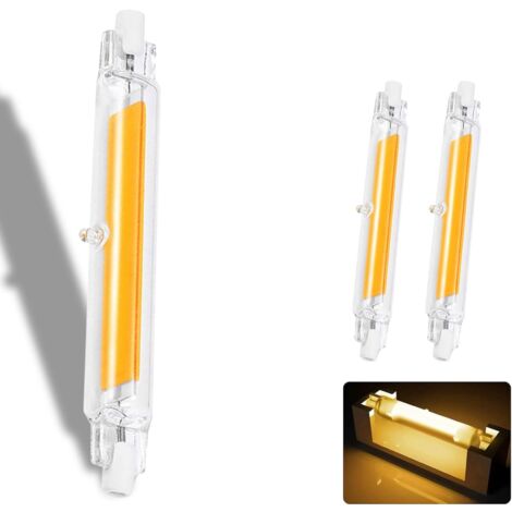 Ampoule LED R7S 118 mm 20 W, sans scintillement, lumière blanche chaude 3000 K 2000 lm, AC 220-240 V, éclairage à faisceau 360°, lot de 2.