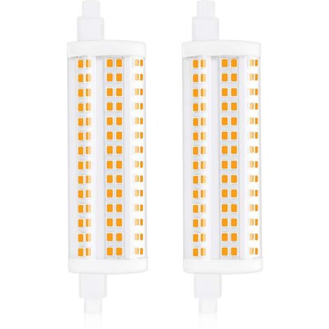 Ampoule LED R7S 118 mm à intensité variable 20 W, 2 200 lm, blanc chaud 2 700 K, équivalent à une ampoule halogène linéaire R7S J118 de 200 à 300 W.