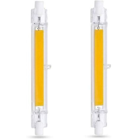 Ampoule LED R7S 118mm 10W Blanc Froid 6000K, 1000LM, Équivalent Lampe Halogène R7S J118 80W 100W, Dimmable, Ampoule R7S 118mm Slim COB LED pour Applique Murale/Lampadaire, lot de 2