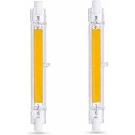 Ampoule LED R7S 118mm 10W Blanc Froid 6000K, 1000LM, Équivalent Lampe Halogène R7S J118 80W 100W, Dimmable, Ampoule R7S 118mm Slim COB LED pour Applique Murale/Lampadaire, lot de 2