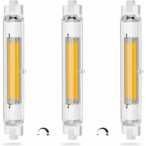Ampoule LED R7S 118mm 20W Équivalent 200W Halogène Blanc Chaud 3000K Lot de 3 Ortviai
