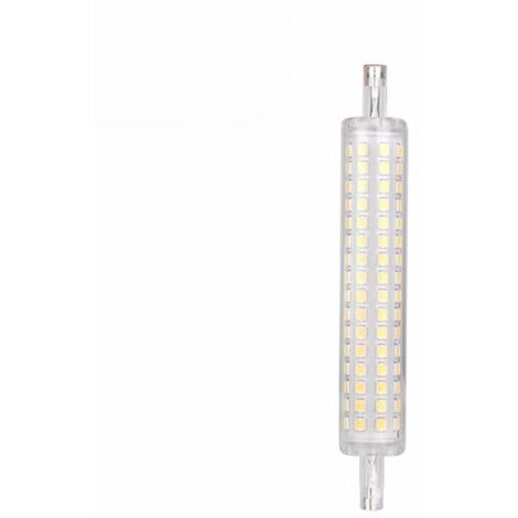 Ampoule LED R7S 118mm Double-Extrémité 10W, 2835 SMD 128 LED, 220V Blanc Naturel, Boîtier Aluminium