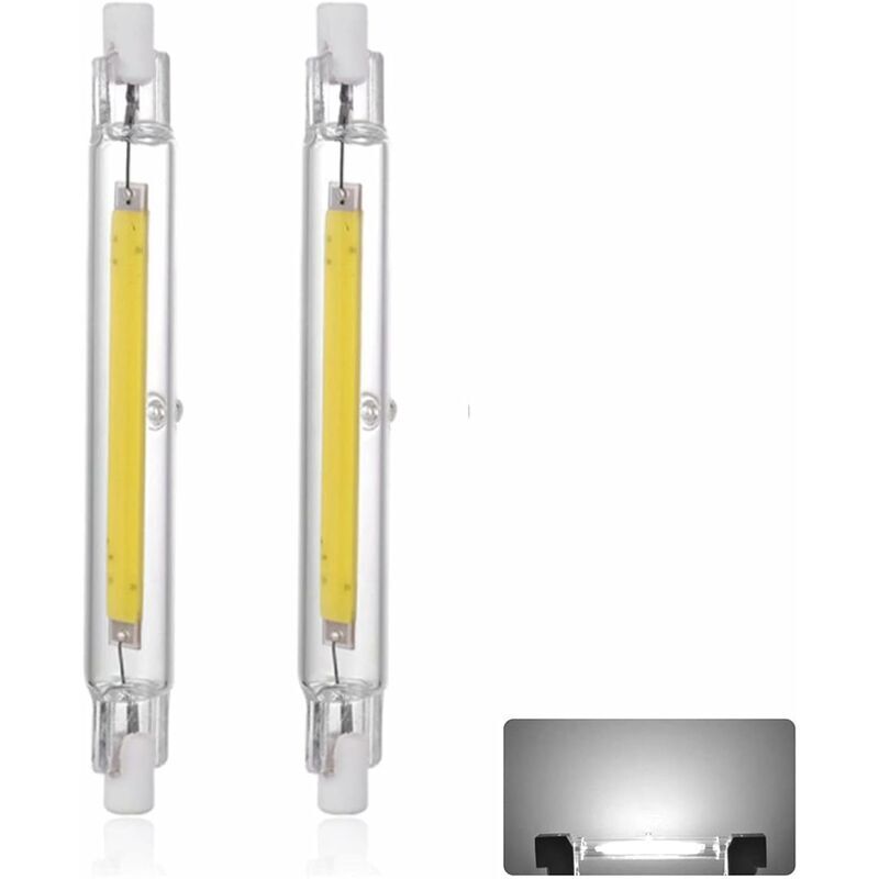Ampoule led R7S 189mm 30W Blanc Froid 6000K, 3000LM, Équivalent Lampe Halogène J189 300W, Dimmable, 360 Degrés Linéaire Ampoule 30W R7S 189mm Slim