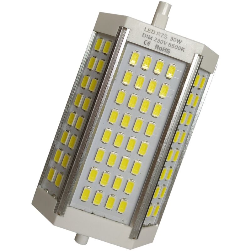Ampoule led R7s 30W 118mm 3000LM 200º Réglable Blanc Froid 6500K - Lot de 1 u.