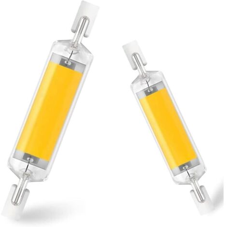 Ampoule LED R7s 78mm 10W, 2Pcs R7S LED 78mm, Ampoule LED R7s 78mm Dimmable, 1000LM 360° Angle de Faisceau, 3000K, AC 220-240V, pour Maison, Cuisine, Pièce, Balcon, Bureau etc