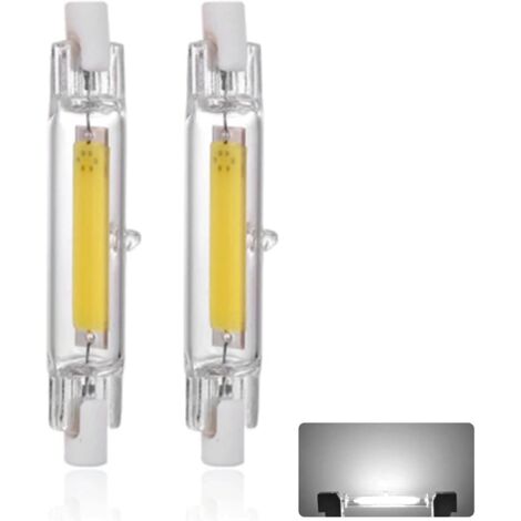 Ampoule LED R7S 78mm 20W Blanc Froid 6000K, 1500LM, Équivalent Lampe Halogène J78 200W, Dimmable, 360 Degrés Linéaire Ampoule 20W R7S 78mm Slim COB LED, 2PCS