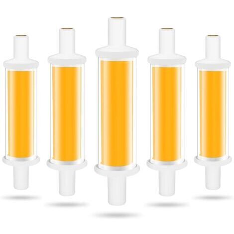 Ampoule LED R7S 78mm, 4.2W R7S LED Ampoules Équivalent 50W Lampe Halogène, Lumière Blanc Chaud 3000K 600LM COB Tube LED R7S, Non Dimmable, Angle de Faisceau 360°, Sans Scintillement