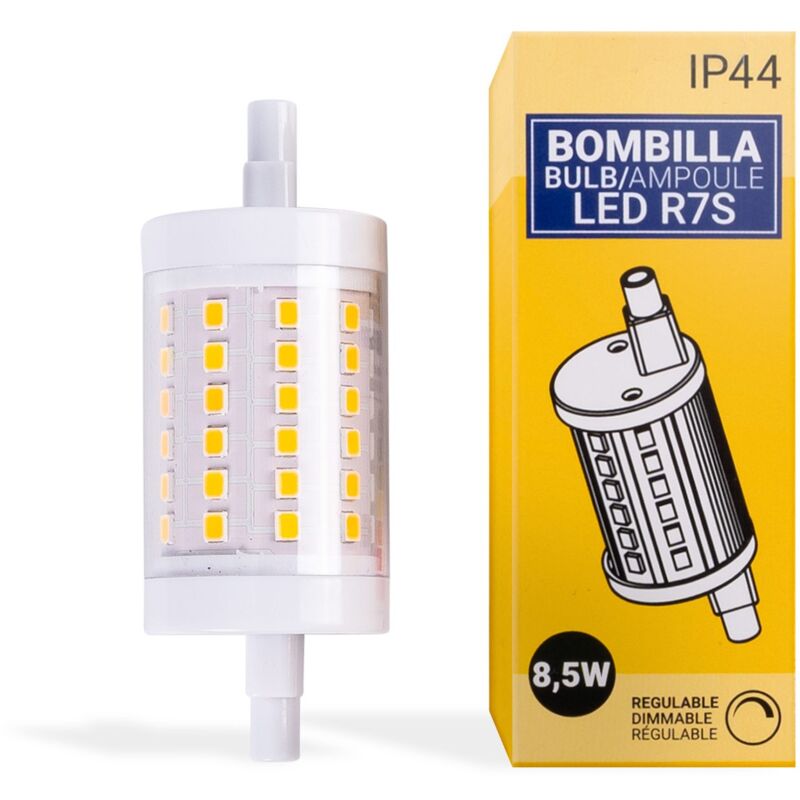 Ampoule led R7S 78mm - Dimmable - 1100lm - 8,5W - Blanc Chaud - Blanc Chaud