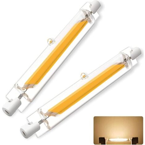 Ampoule LED R7S 78mm,10W Équivalent Ampoule Halogène R7S 100W J78,Blanc Chaud 3000K Éclairage à Faisceau 360 °,Paquet de 2