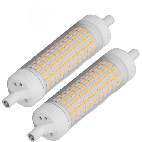 Ampoule LED, R7S Ampoule LED Dimmable Double Face 15W Safe Plug and Play Économie d'énergie pour l'éclairage de Nuit Éclairage Publicitaire (Lumière chaude 3000K)