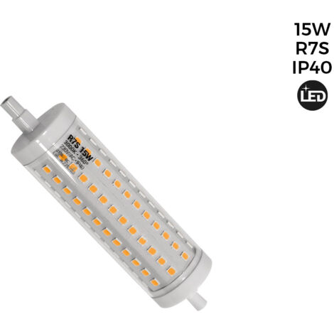 Ampoule LED R7S régulable 118mm - 1700lm - 230V - 15W - Blanc Chaud