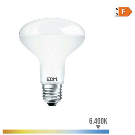 Ampoule Led R80 E27 Lumière Froide 6400k, Réflecteur E27 - Edm