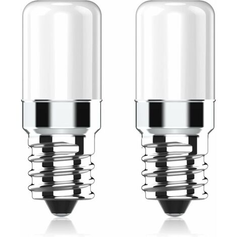 Ampoule LED Réfrigérateur E14, 2W équivalent à 20W Halogène Ampoules, Blanc Chaud 2700K, 170LM, Petit culot à vis E14 lampe LED pour Frigo, Lampe de Sel, Machine a Coudre, Lot de 2