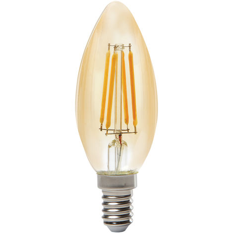 Ampoule LED rétro ambrée Flamme E14 3.9W 400lm