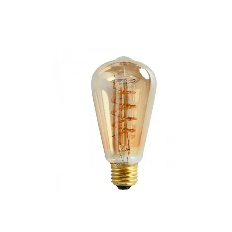 Opjet 0011805 Ampoule décorative LED E27 5W 220/240lm - filament twist - rétro Edison Ø64x140mm