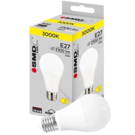 Ampoule LED SMD E27 15 W Blanc chaud A60 HOMELINE - SD-ZAR4816SL