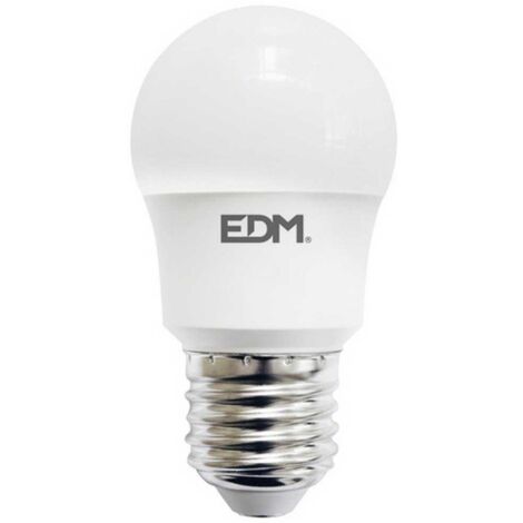 Ampoule LED Sphérique EDM E27 8,5W 950lm 4000K Lumière du Jour Ø4,5x8,6cm