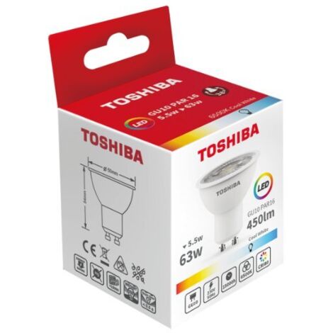 Ampoule LED spot GU10 5,5W 6500K TOSHIBA
