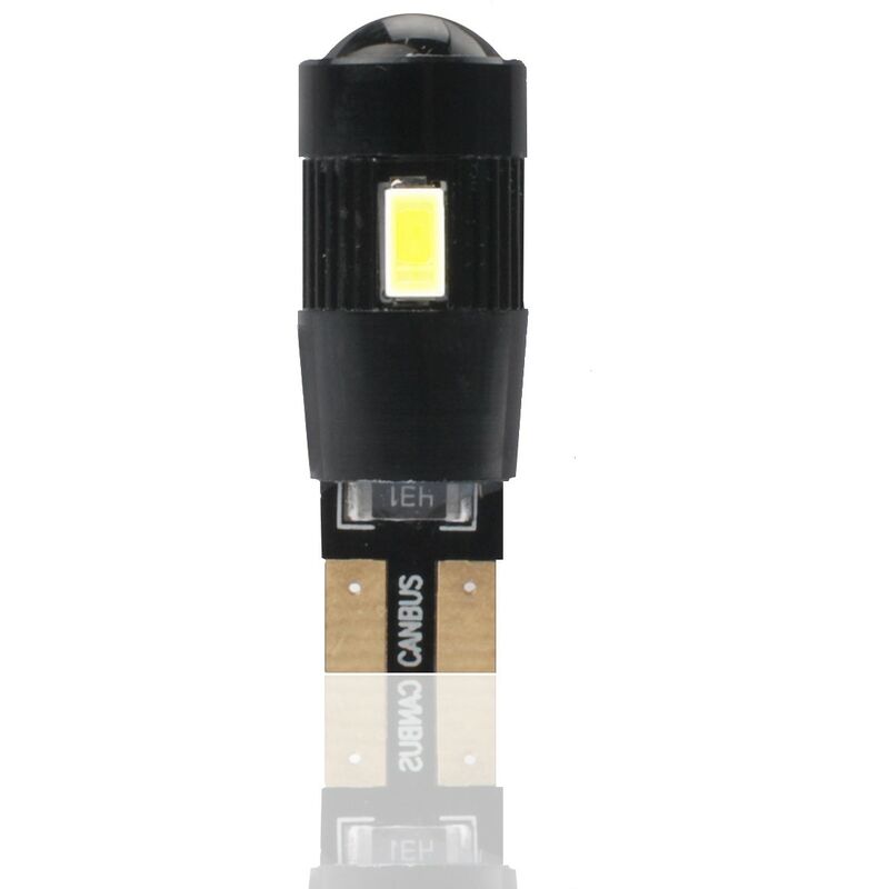Ampoule led T10 W5W 12V canbus 6xSMD5730 + lentille blanc