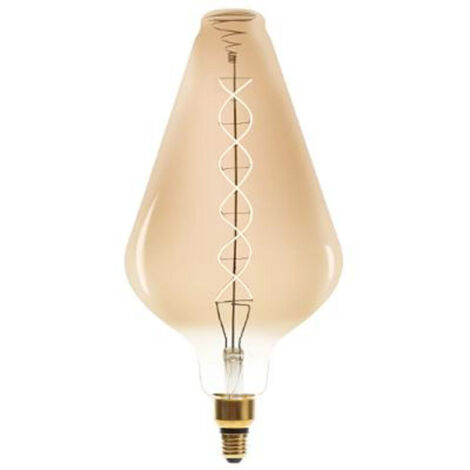 Ampoule LED Torsadée "Cône" 40cm Ambre