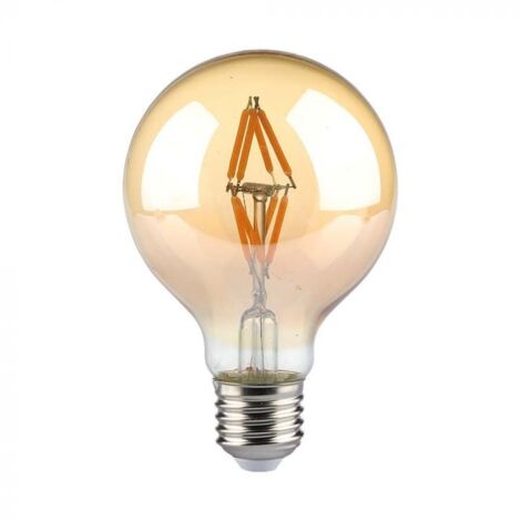Ampoule LED V-TAC E27 4W G80 à filament ambre blanc chaud