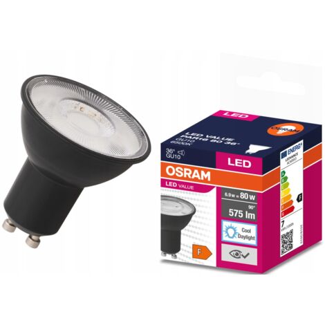 Ampoule LED Value Black GU10 6,9W = 80W 6500K 540lm 36° noir Osram