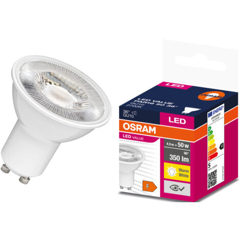 Ampoule LED VALUE PAR16 Plastic 50 36° 5W 2700K GU10 Osram