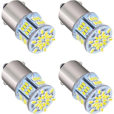 Ampoule LED Voiture, 4 Pièces 1156 Blanc Highlight Lamps 12V, Ampoules Clignotant LED pour Feux de Recul de Voiture