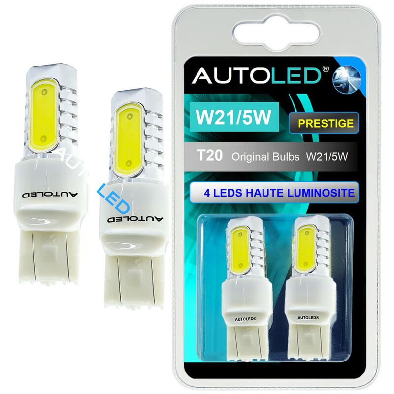 Ampoule led W21/5W / 4 leds blanc / led T20 Autoled