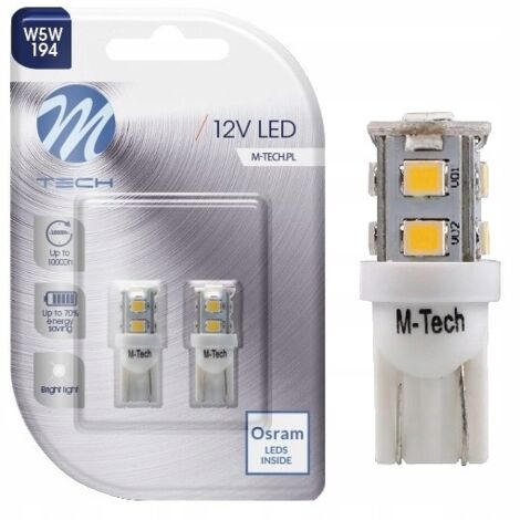 Ampoule LED W5W T10 M-TECH 9xSMD 2835 OSRAM LED