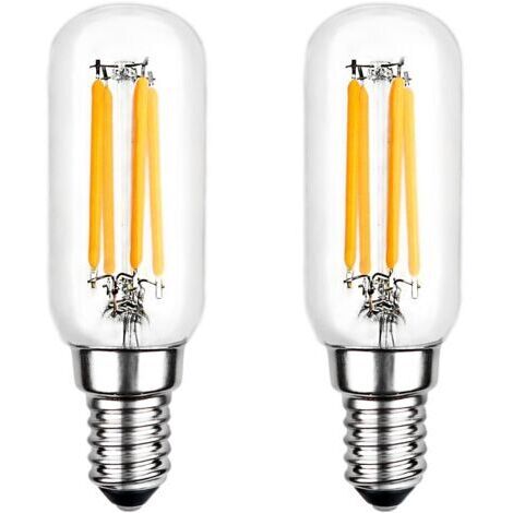 Ampoule LED,T25 E14 4W Ampoule Blanc Chaud 2700K, 400LM, Ampoule Filament Tubulaire LED pour Hotte Aspirante, non-dimmable, lot de 2