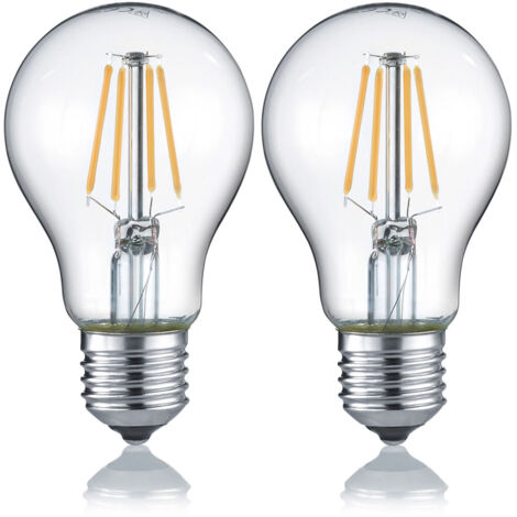 Ampoule, Lot 2 ampoules E27 led 3000K 4W  en Verre, TRIO