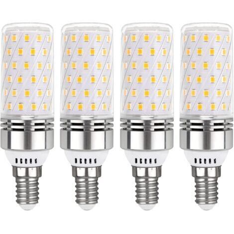 Ampoule Mais LED E14 16W Blanc Chaud 3000K, 1450LM, Équivalent Halogène E14 100W, AC 230V, Non-dimmable, Petie Culot Lampe E14 Maïs LED pour L'éclairage Intérieur, lot de 4