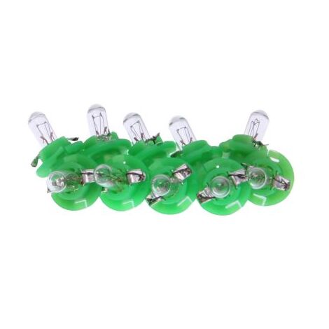 AMPOULE MAXGEAR BAX 12 V/2 W 8,4 D VERT CLAIR (AVEC PLASTIQUE DE BASE) 10 PIÈCES
