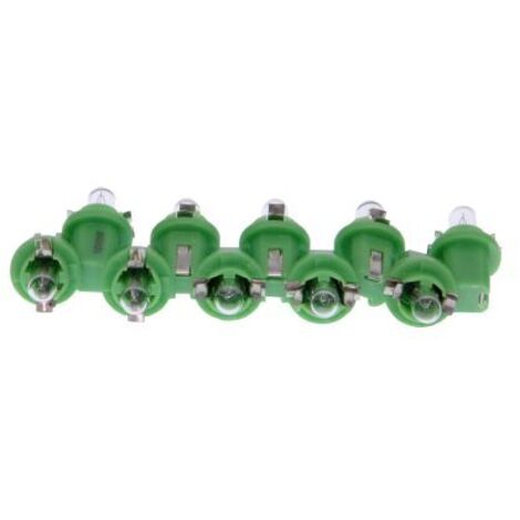 AMPOULE MAXGEAR BAX 12 V/2 W 8,5 D VERTE (AVEC PLASTIQUE DE BASE) 10 PIÈCES