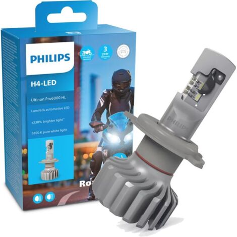 AMPOULE MOTO H4 ULTINON PRO6000 HL LED PHILIPS 11342U6000X1 - Homologué Allemagne