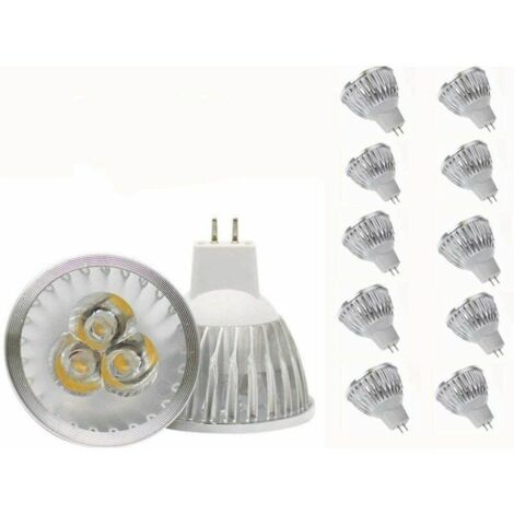 Ampoule MR16 Ampoule MR16 blanc chaud GU5.3 Ampoule MR16 12V Ampoule spot , adaptée à l'éclairage paysager sur rail encastré, équivalent halogène 20W, 10 packs.- Ampoule spécifique